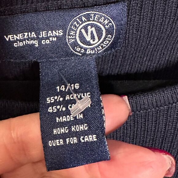 Venezia Dark Blue Sweater 14/16 NWT - Picture 3 of 3